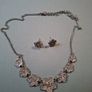 Silver tone necklace and stud earrings Image 2