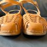 Swedish Hasbeens Tan Leather Woven Clog Sandals EU 39 Image 8