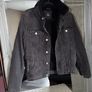 Broken Standard Sherpa Lined Black Denim Jacket M Unisex Image 4
