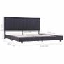Bed Frame Dark Grey Fabric 150x200 cm Image 7