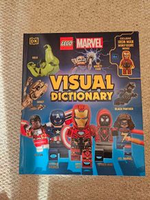 lego hard cover marvel visual dictionary, includding the iron man