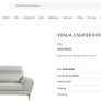 Light grey leather sofa set - 3-seater and 2-seater Image 7
