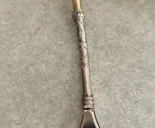 Industria Ornate Metal Tea Strainer Straw, bombilla or bomba, Ice Tea, Mint Julep