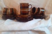 Vintage 1970s Stoneware Coffee &amp; Tea Set