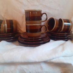 Vintage 1970s Stoneware Coffee & Tea Set