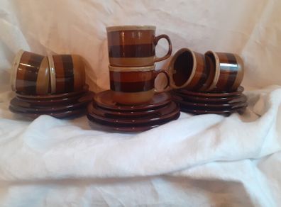 Vintage 1970s Stoneware Coffee & Tea Set