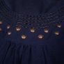 Per Una Navy Blue Linen Embellished Scoop Neck Chiffon Flutter Sleeve Midi Dress 14UK/42EU Image 5