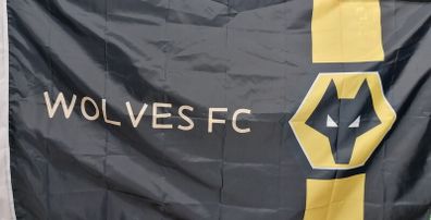 Wolves/Wolverhampton Wanders Football Flag 5ft x 3ft.