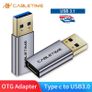 Cabletime Aluminum Alloy USB 3.1 Gen 2 (10 Gbps) Type-C (Female) to Type-A (Male) 60W Premium Adapter Convertor (Brand New/Warranty) Image 2