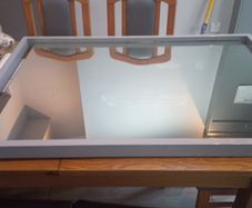 Large heavy steel mirror
