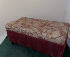 Large Deep Buttoned Storage Ottoman, Blanket Box 92cm
