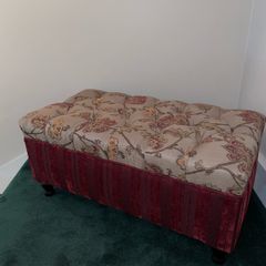 Large Deep Buttoned Storage Ottoman, Blanket Box 92cm