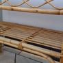 Mid century bamboo wicker console table Image 6