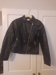 Girls Leather Look Jacket