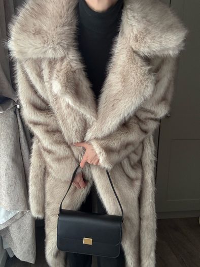 4th & Reckless Schiffer Belted Faux Fur Long Coat