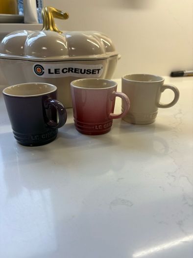 le Creuset set of 3 espresso cups