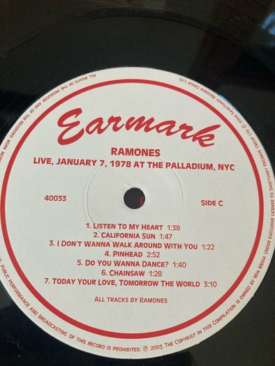 Ramones - Live at the Palladium, NYC: 7th Jan 1978
