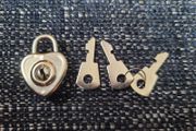 Heart Shaped Backpack Vanity Case Padlock