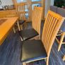 Real solid wooden table with 6 wooden chairs Image 3