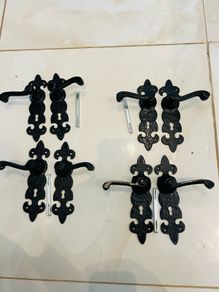 Wrought Iron Door Handle 20 EUR Per Pair Strong Heavy Duty Basta Merriway Black Antique Lever Lock Door Handles Fortress