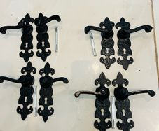 Wrought Iron Door Handle 20 EUR Per Pair Strong Heavy Duty Basta Merriway Black Antique Lever Lock Door Handles Fortress