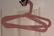 10 pink baby hangers