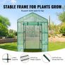 4.6 x 2.4 x 6.7 ft Greenhouse with Shelves, Set Up in Minutes, High Strength PE Cover with Doors & Windows and Steel Frame, Suitable for Planting and Storage, Green Image 6