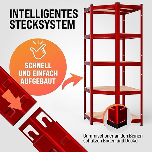 Set of 3 Heavy Duty Corner Shelving Units 2625kg Capacity