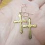 Vintage Cross Earrings Image 4