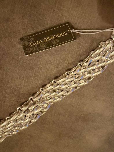 Eliza Gracious Silver Mesh Link Bracelet - EB0579