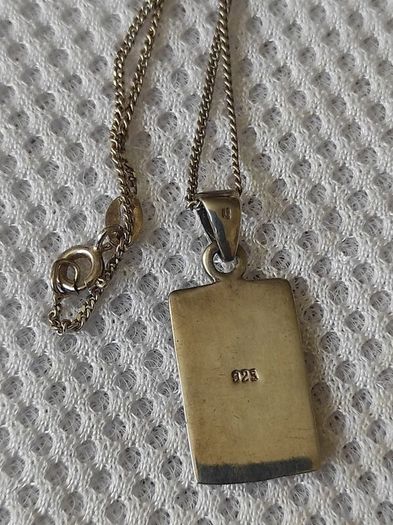 Sterling silver mother of pearl pendant necklace