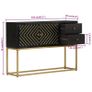 Sideboard Black and Gold 110x30x75 cm Image 8