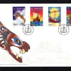 1998 Isle of Man Viking Longships Commemorative Stamps First Day Cover (FDC)