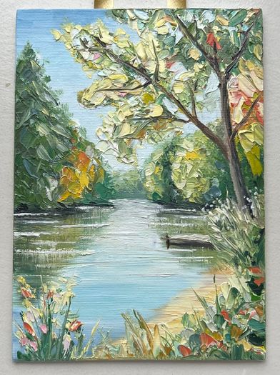 Original oil painting on canvas board