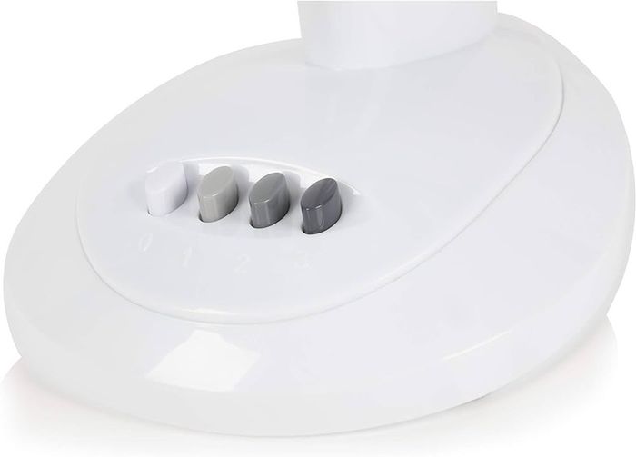 NEW SALE | Portable 12 Inch Oscillating Desk Fan with Adjustable Tilt, 3 Plastic Blades, 3 Speed Settings, White
