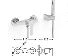 Shower mixer thermostatic