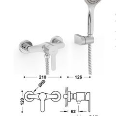 Shower mixer thermostatic
