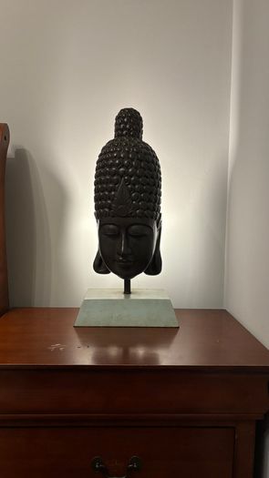 (Move out sell-see my other low priced ads) Buddha Head Table Lamp - Unique & Decorative