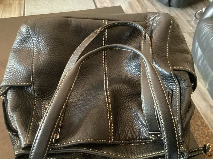 Fossil black leather shoulder bag