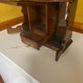 Edwardian oak/ brass  tantalus Original key . Spirits/ smokers caddy Image 6