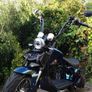 Fully Electric Chopper/Harley looks like a motorbike with matching side boxes Image 3