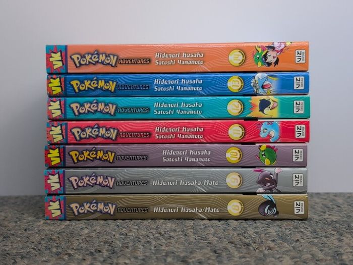 pokemon adventures manga: red and blue box set, gold and silver full set, ruby and sapphire full set