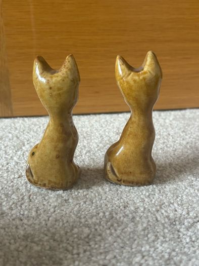 A Pair of Vintage Japanese Ceramic Dog Figurines