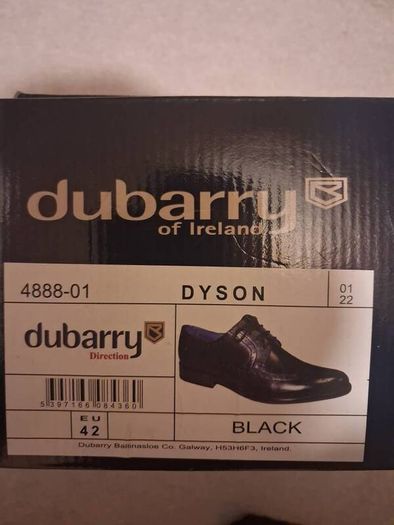 Dubarry Dyson mens shoes black size 8