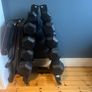 dumbells, rack and bench Image 2