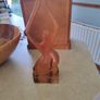 Figurine Of Lady Carved Wood, 30 Cm. Tall 9 Cm A Cross Image 9