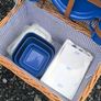 Vintage 4-Person Wicker Picnic Basket Set Image 2
