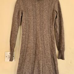 Wool loaded high neck dress