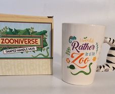 Zebra Shaped Handle Mug Ceramic Height 12cm Width 13.5cm Depth 8.5cm