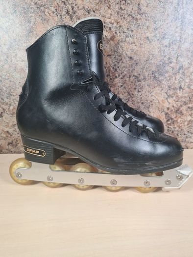 Mens GRAF 500 OFF ICE SKATES Size UK 11 EU 45 Black ice skating practice figure skates rollerblades